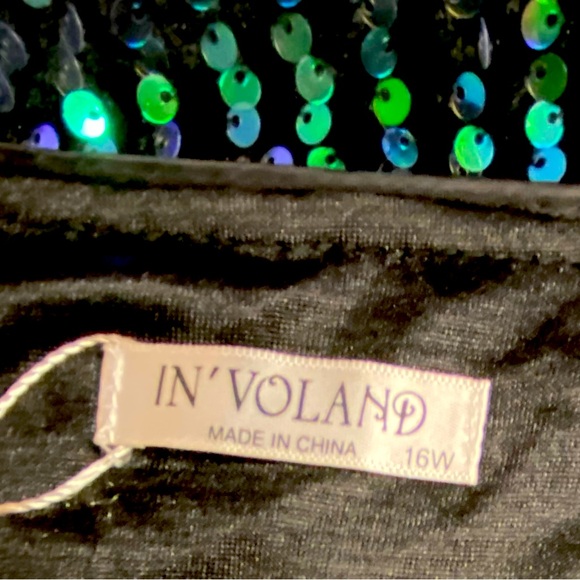 IN VOLAND Sequin Vintage Style Cocktail Party Dress Plus Size 16W - Picture 11 of 12